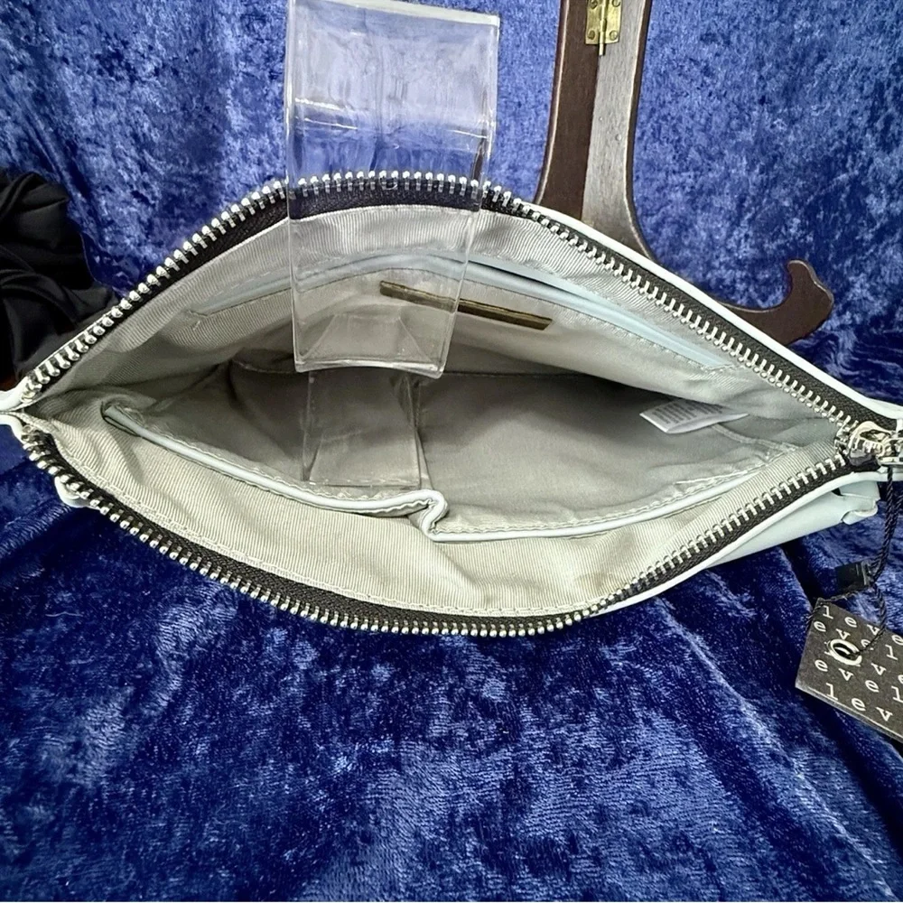 Street Level Pale Blue Clutch‎ Handbag Wristlet Envelope Fold Vegan New w/ Tags